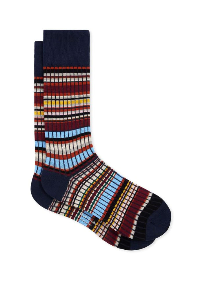 PAUL SMITH Men's Rib Signature in Navy