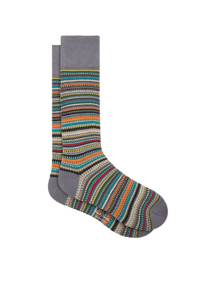 PAUL SMITH Men's Pique Signature Stripe in Grey