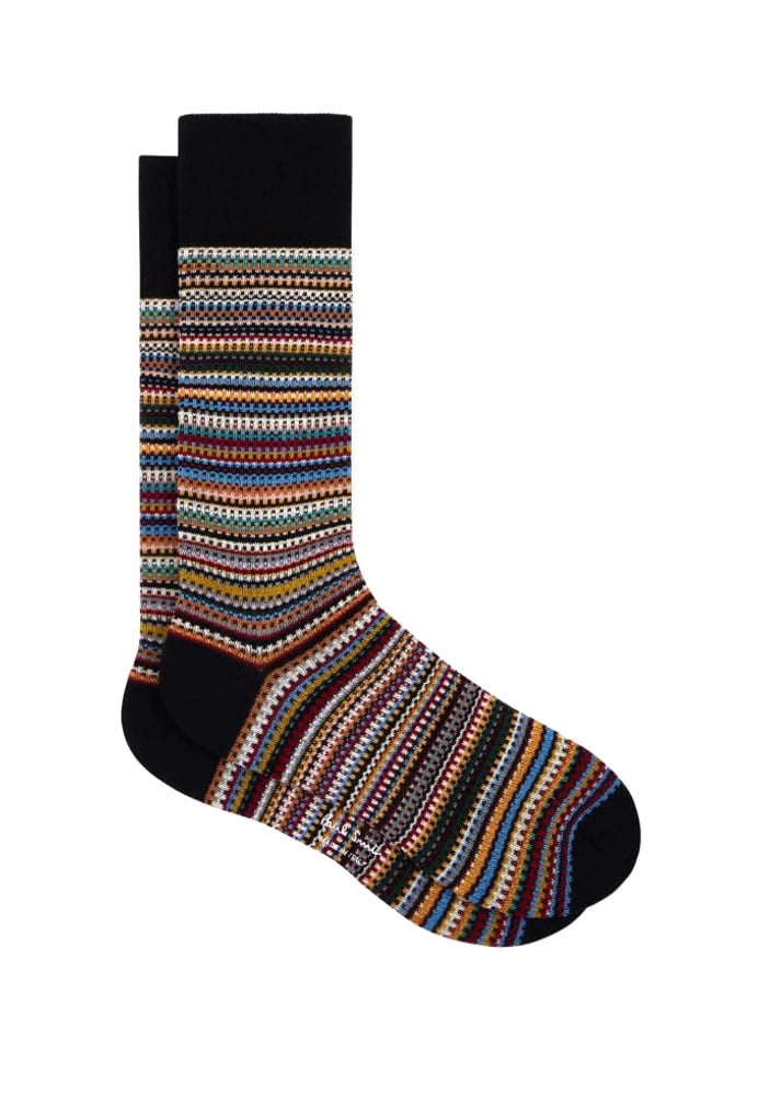 PAUL SMITH Men's Pique Signature Stripe in Black