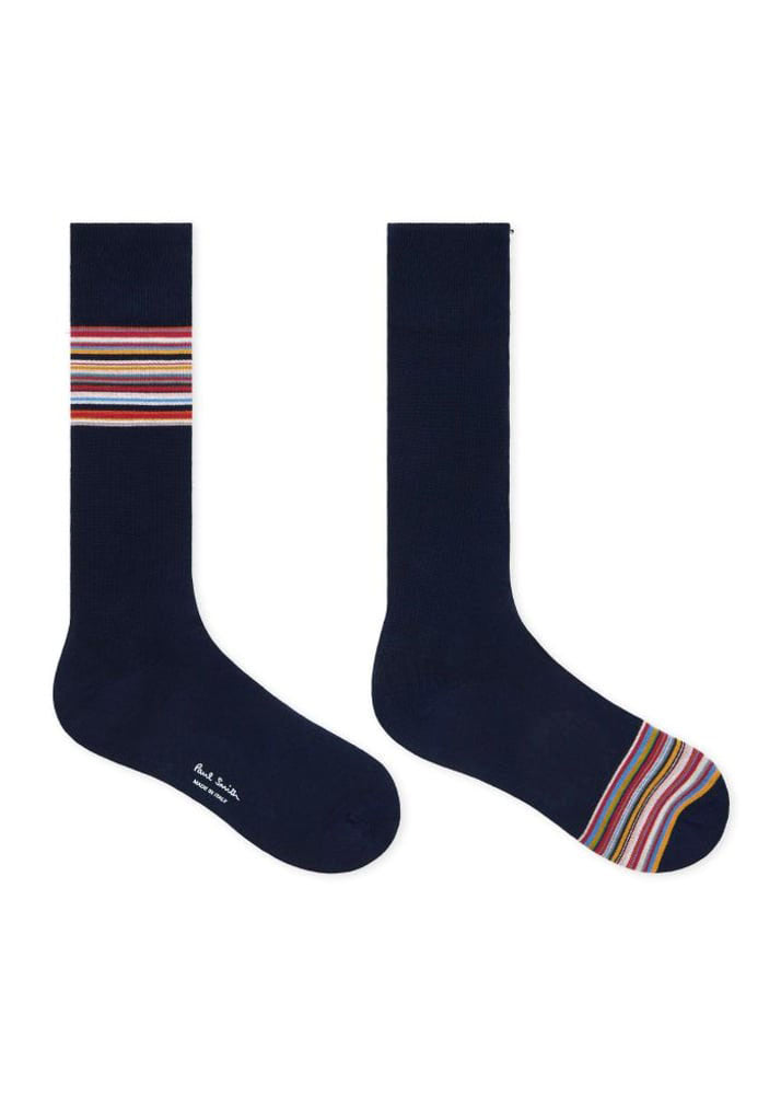 PAUL SMITH  Kilmit Signature Cuff Socks in Navy
