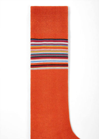 PAUL SMITH  Kilmit Signature Cuff Socks in Orange