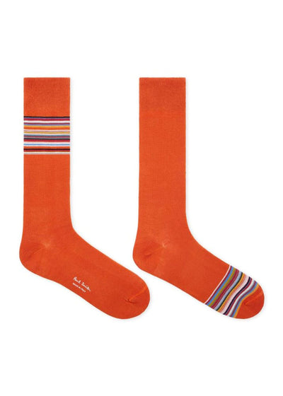 PAUL SMITH  Kilmit Signature Cuff Socks in Orange