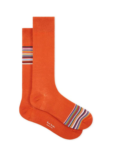 PAUL SMITH  Kilmit Signature Cuff Socks in Orange