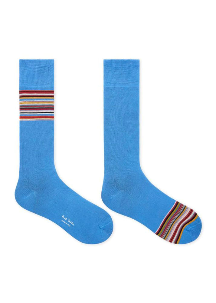 PAUL SMITH  Kilmit Signature Cuff Socks in Blue