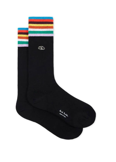PAUL SMITH  Camera Embroidery Socks in Black