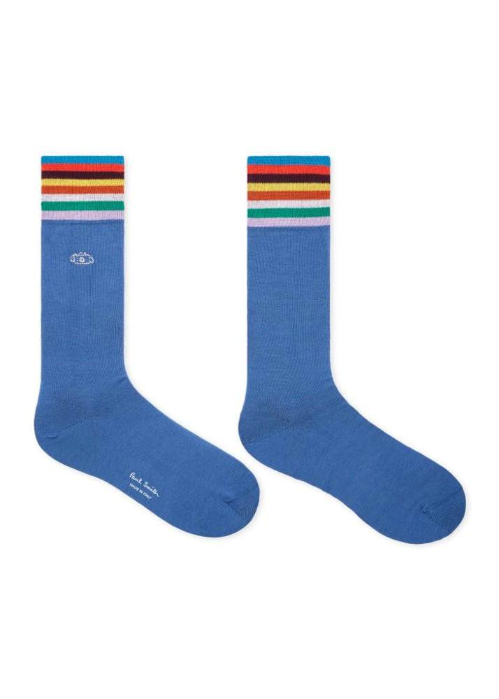 PAUL SMITH  Camera Embroidery Socks in Blue