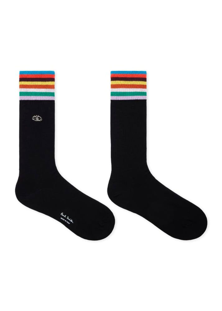 PAUL SMITH  Camera Embroidery Socks in Black
