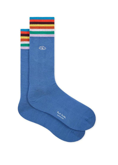 PAUL SMITH  Camera Embroidery Socks in Blue