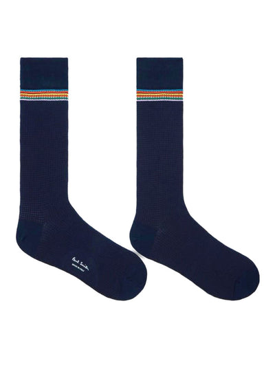 PAUL SMITH  Knight textured  Signature Sock in Navy