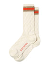 Scott Nichol Organic Cotton Cable Knit Socks in  Cream