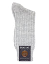 Pantherella Stanton Textured Rib Recycled Cashmere Mens Socks in Grey