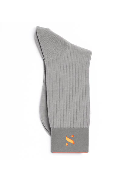 SOLESPUN - Ladies' 5x3 Rib Sock - Merino Wool in Grey