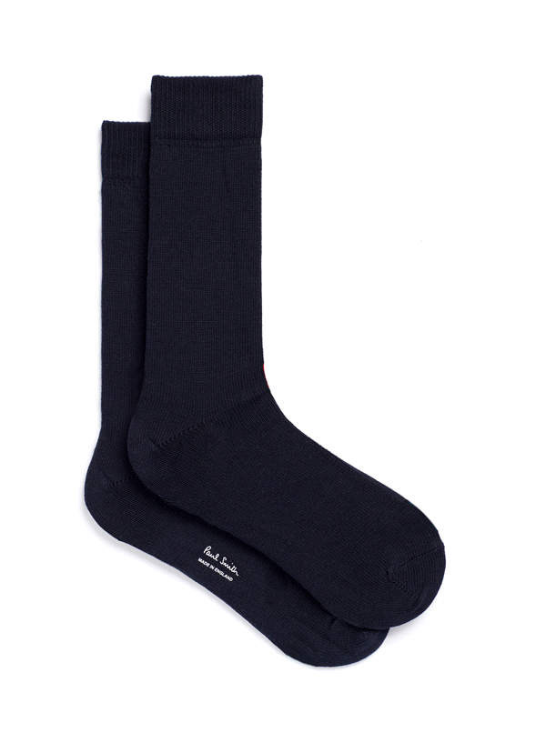 PAUL SMITH Row Polka Sock in Navy