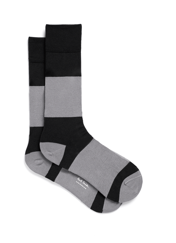 PAUL SMITH Men's Crescent Polka Dot Sock in Grey