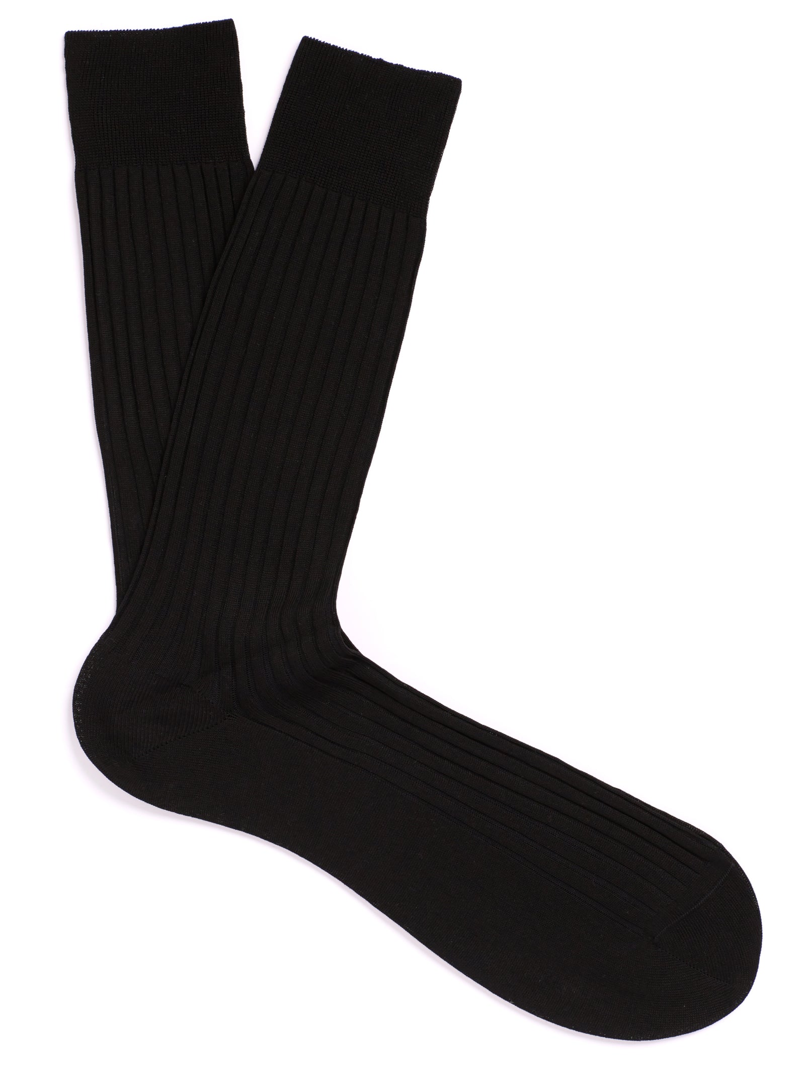 PANTHERELLA Danvers Fil d'Ecosse, Cotton Lisle Socks in Black