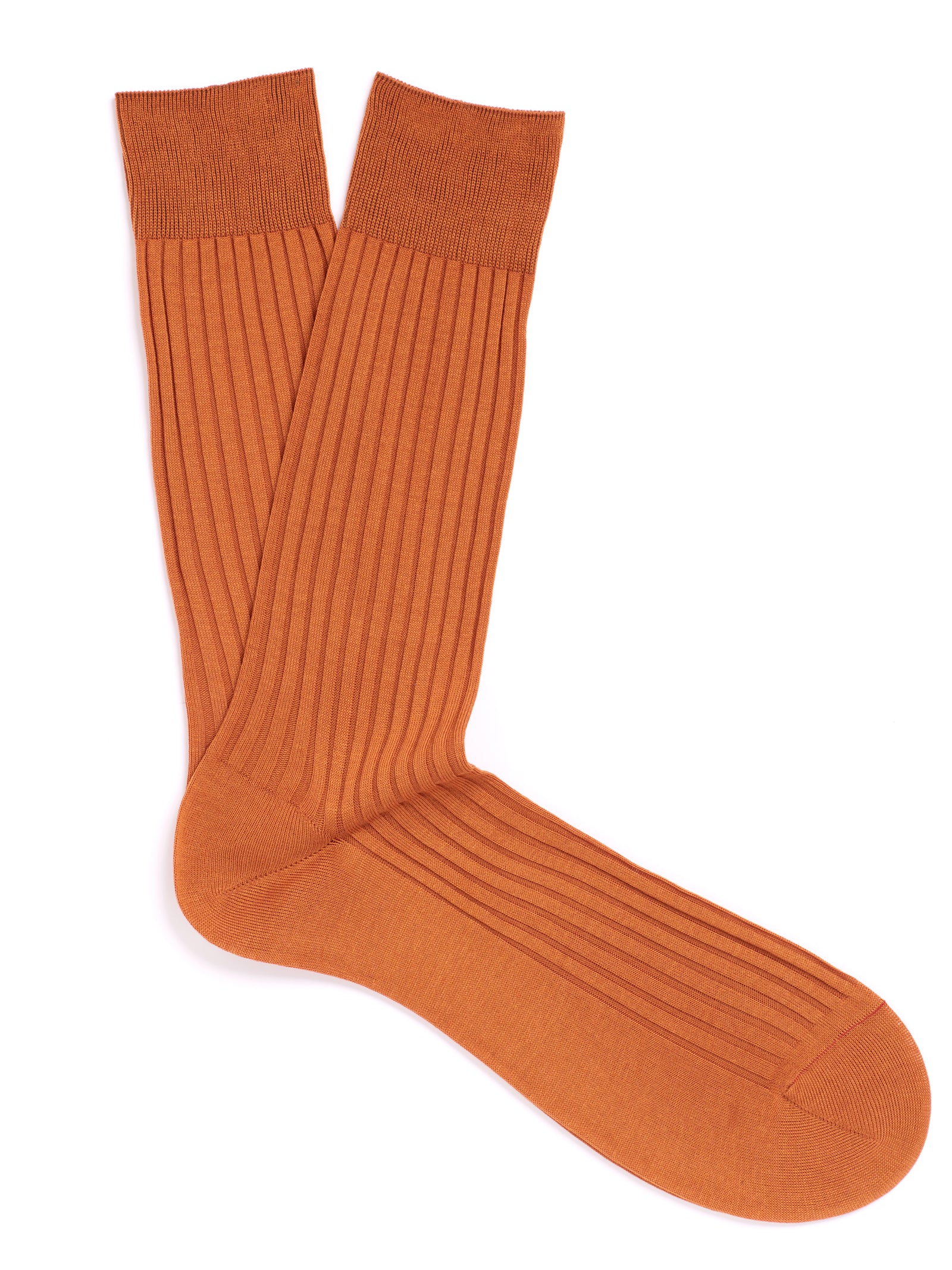 PANTHERELLA Danvers Fil d'Ecosse, Cotton Lisle Socks in Cumin