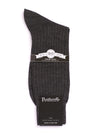 PANTHERELLA Laburnum Ribbed Merino Wool-Blend Socks in Dark Grey