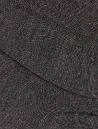 PANTHERELLA Laburnum Ribbed Merino Wool-Blend Socks in Dark Grey