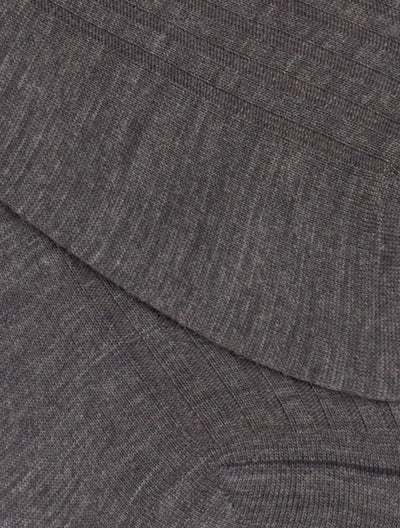 PANTHERELLA Laburnum Ribbed Merino Wool-Blend Socks in Mid Grey