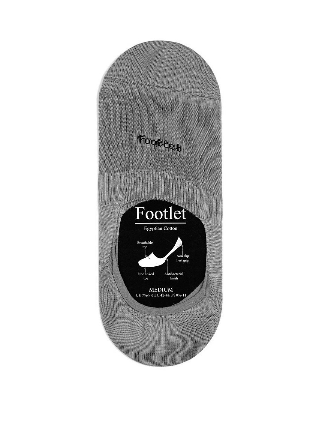 PANTHERELLA  Womans No-Show Cotton-Blend Socks in Grey