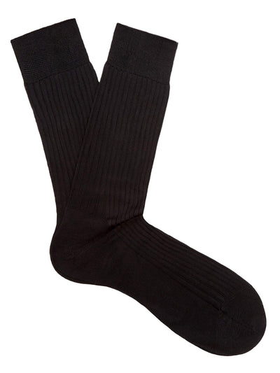 PANTHERELLA Baffin - 100% Silk 5x3 Rib Tailored Socks