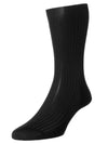 PANTHERELLA Baffin - 100% Silk 5x3 Rib Tailored Socks