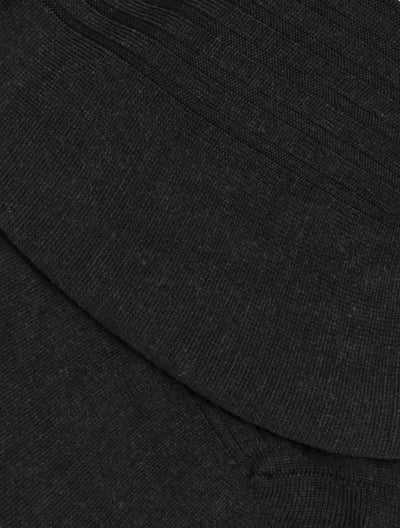 PANTHERELLA Hemingway Ribbed Escorial Wool-Blend Socks in Black