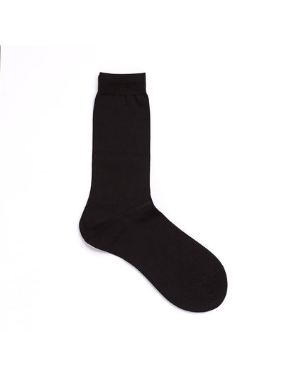 Pantherella, Poppy - Ladies' Flat Knit Ankle Sock - Egyptian Cotton Black