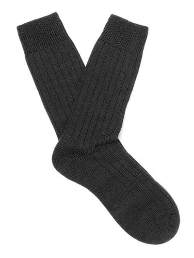 PANTHERELLA Packington Ribbed Merino Wool-Blend Socks in Charcoal