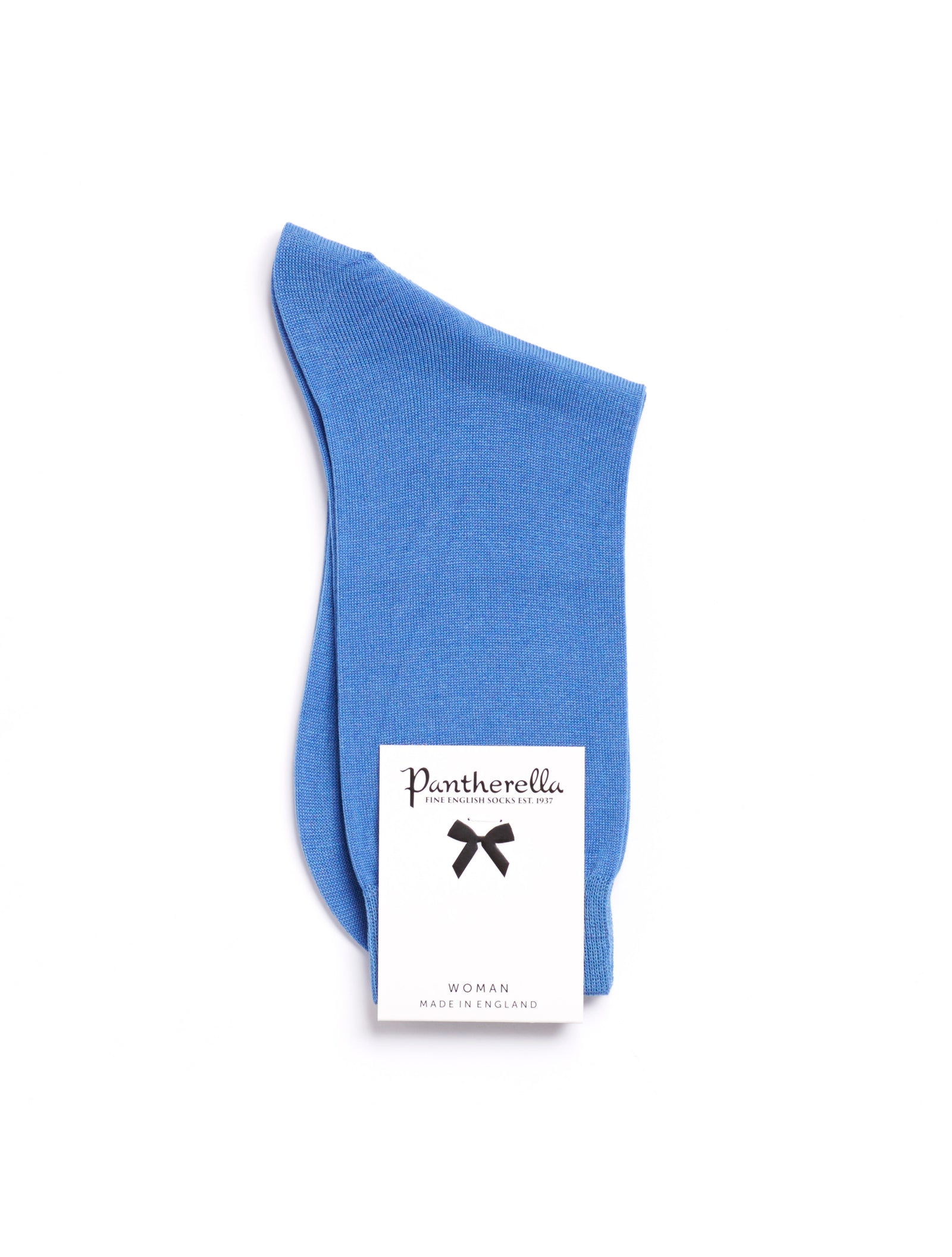 Pantherella, Poppy - Ladies' Flat Knit Ankle Sock - Egyptian Cotton Denin