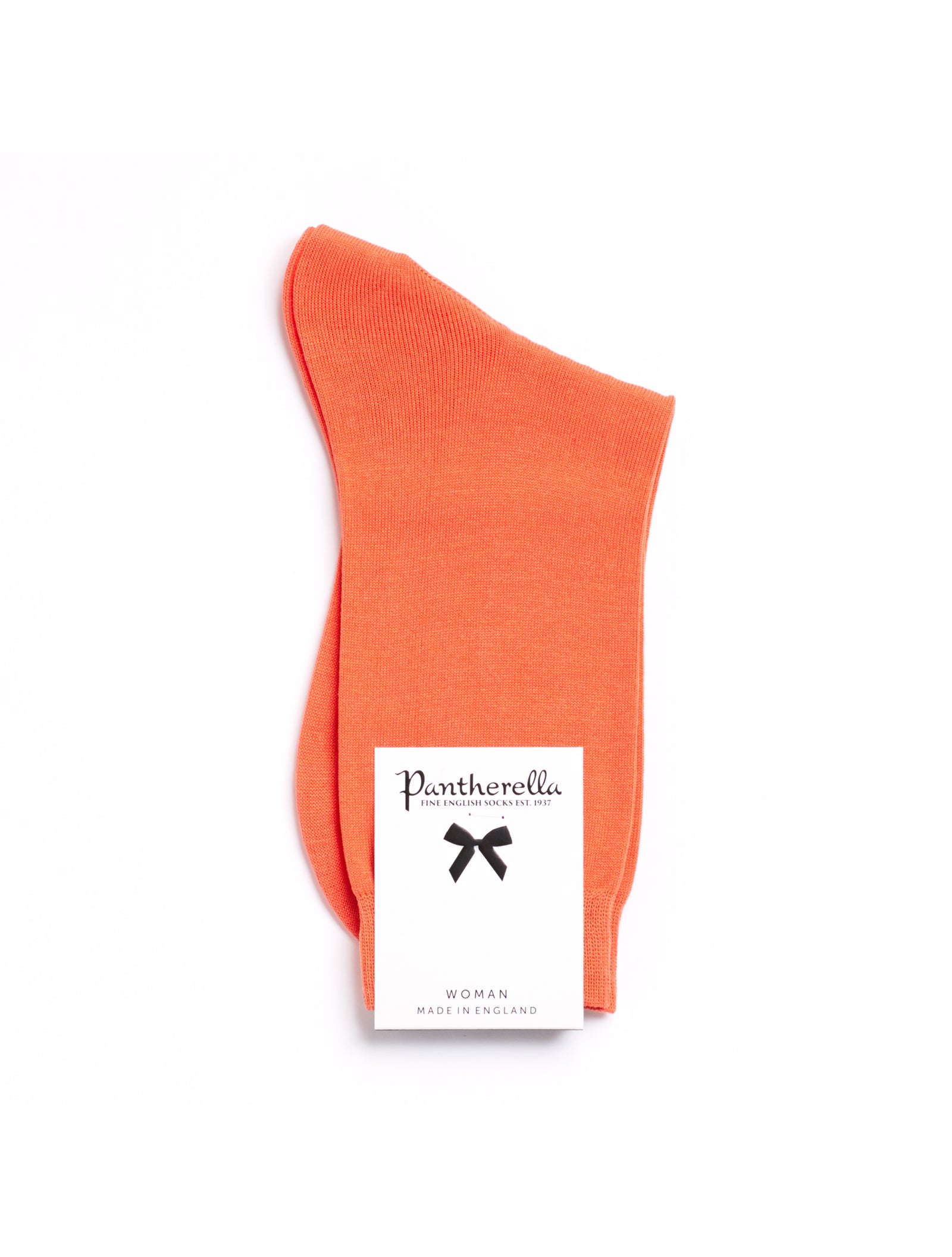 Pantherella, Poppy - Ladies' Flat Knit Ankle Sock - Egyptian Cotton Coral
