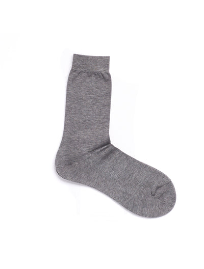 Pantherella, Poppy - Ladies' Flat Knit Ankle Sock - Egyptian Cotton Grey