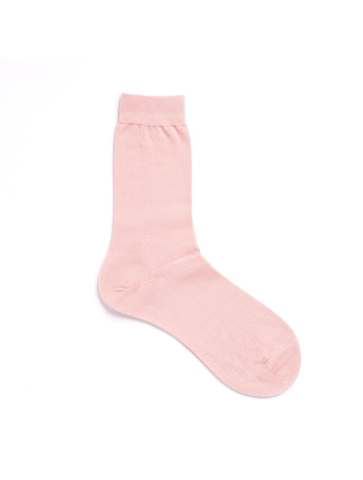 Pantherella, Poppy - Ladies' Flat Knit Ankle Sock - Egyptian Cotton Pink