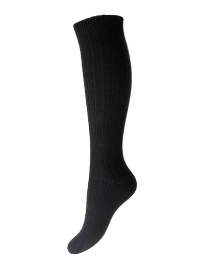 Pantherella, Tabitha Knee-High  Cashmere Women's Socks in Black
