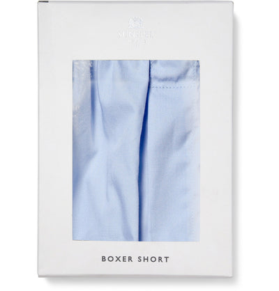 SUNSPEL Fine Cotton Blend Boxer Shorts in Plain Blue.