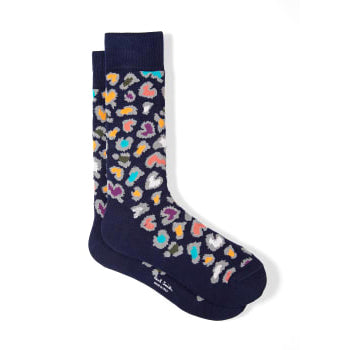 PAUL SMITH  Mens Rad Art Leopard in Navy