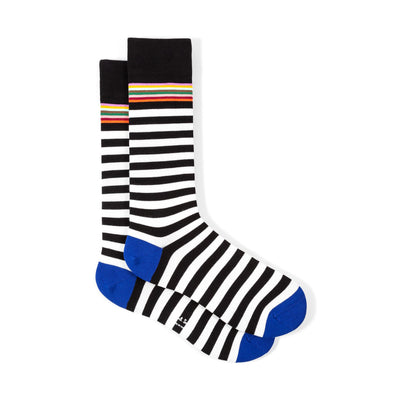 PAUL SMITH Mens Two Stripe Sock in Black and White - Solespun