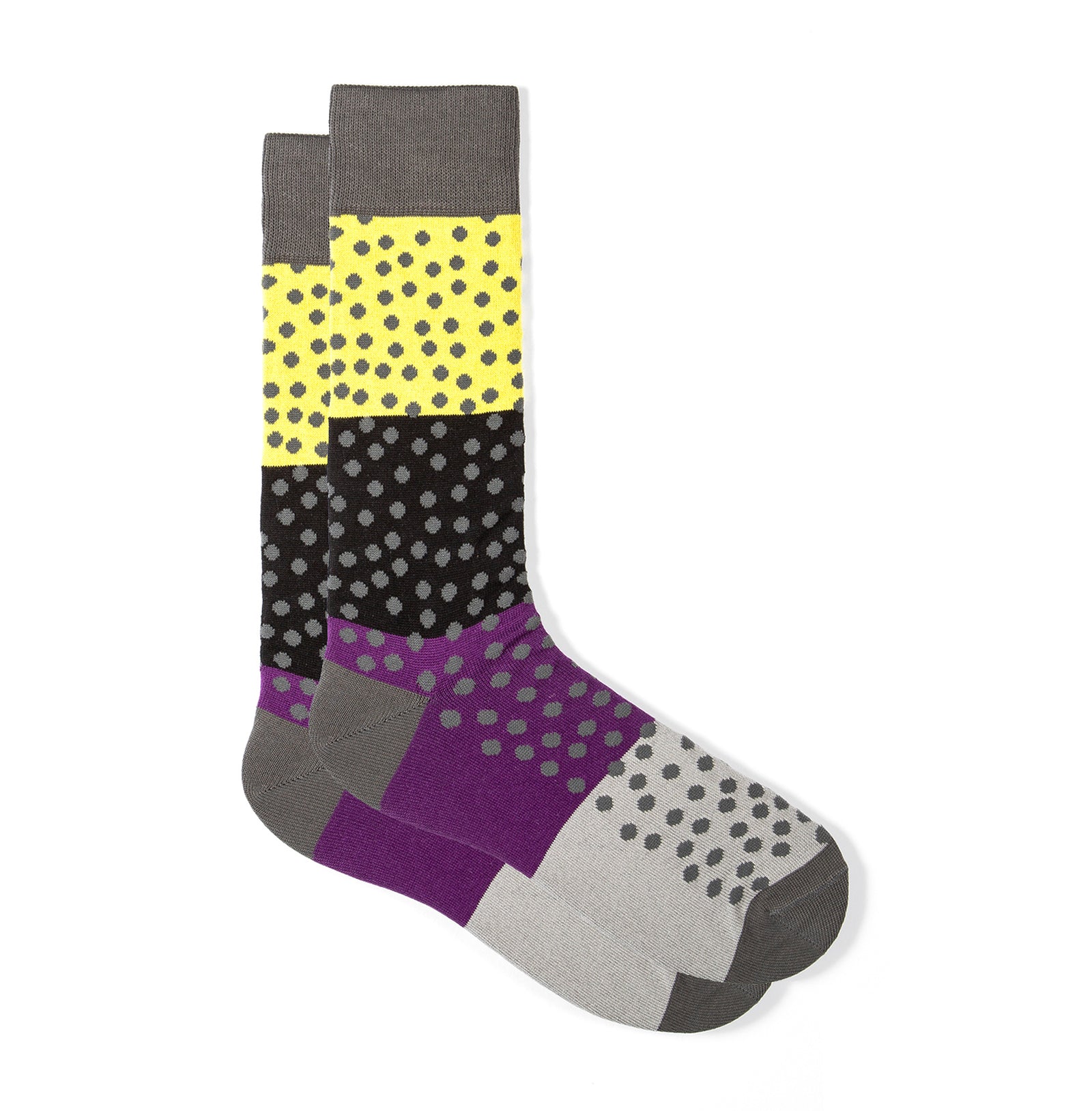 PAUL SMITH  Mens  Basketball Dot Sock Grey with Base Colour