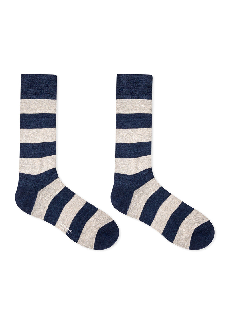 PAUL SMITH Men Sock Barry Linen sock in Blue/White