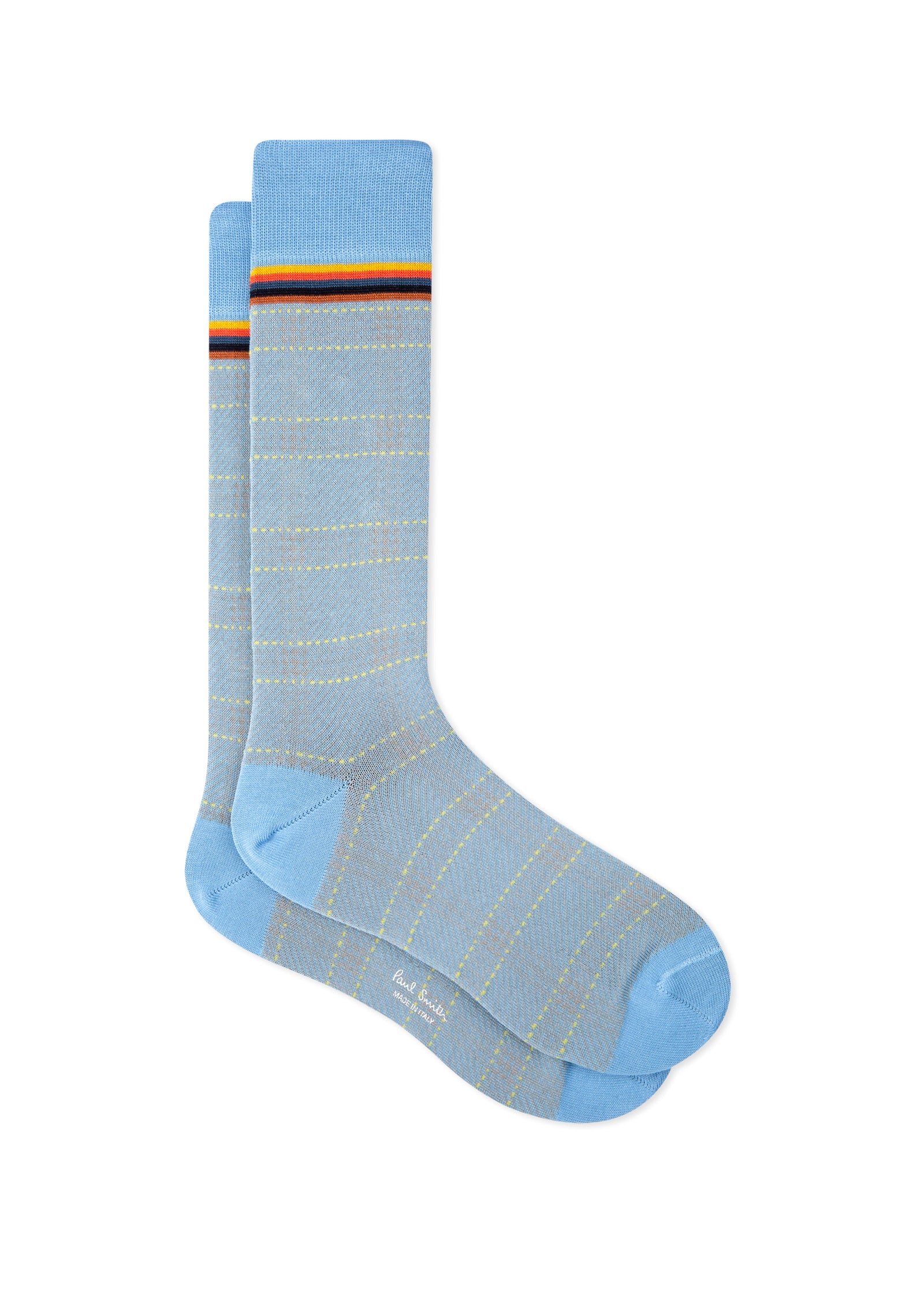 PAUL SMITH  Men Sock Barnaby Check light Blue