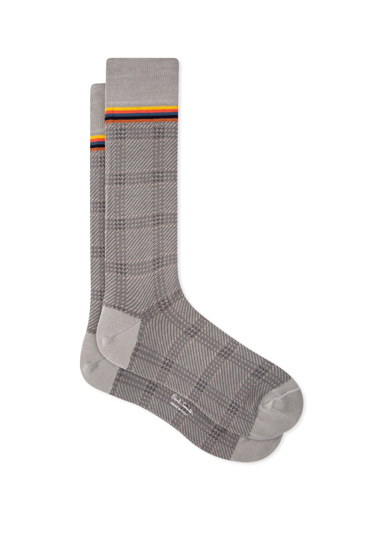 PAUL SMITH  Men Sock Barnaby Check Grey