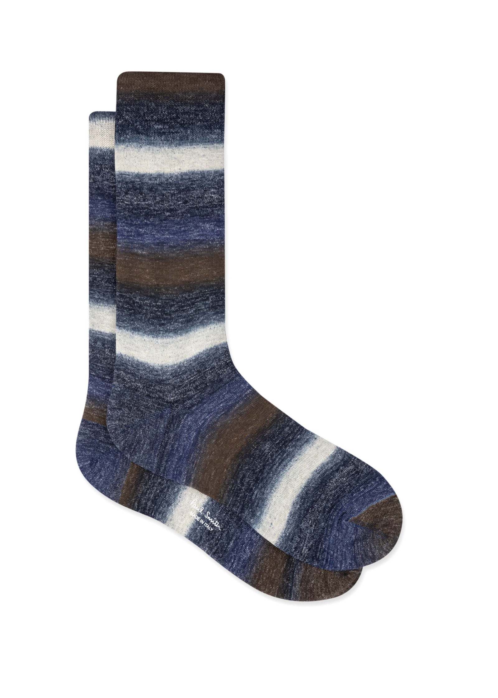 PAUL SMITH  Ombre Stripe Socks in Navy
