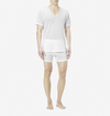 SUNSPEL Cellular Cotton One Button Shorts in White