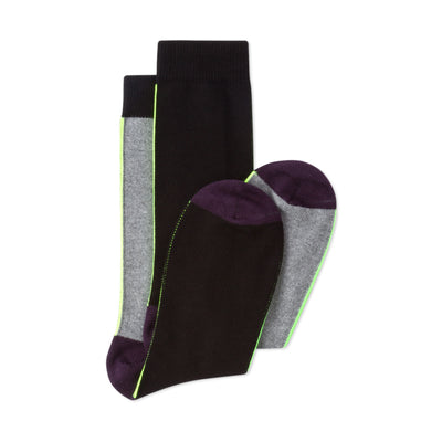 PAUL SMITH  Black And Grey Vertical Stripe Socks