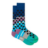 PAUL SMITH  Multi-Coloured Black Spot Ribbed Socks with Blue Top