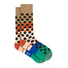 PAUL SMITH  Multi-Coloured Black Spot Ribbed Socks with Camel Top