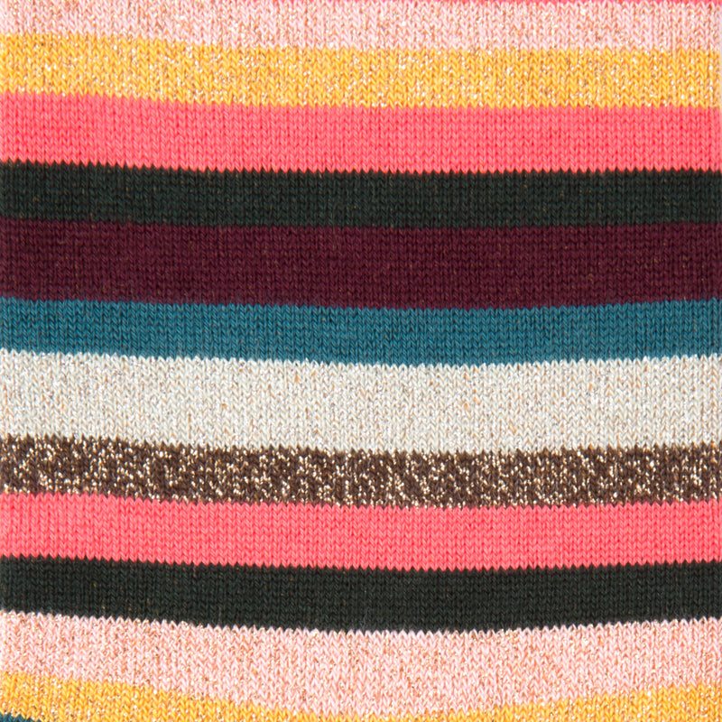 Paul Smith Women's Pink And Glitter 'Artist Stripe' Socks