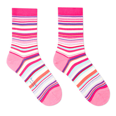 Paul Smith Women's Pink Multi-Stripe Socks