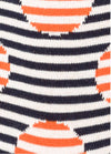 Paul Smith Women's Orange And Navy Striped-Dot Socks