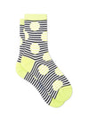 Paul Smith Women's Yellow And Navy Striped-Dot Socks